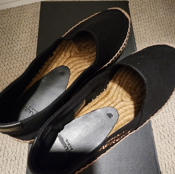 Saint Laurent embroidered espadrilles in canvas - Picture 3 of 8